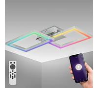 B.K.Licht Smart LED Ceiling Light, WiFi, App, Remote or Voice Control, dimmable, CCT Cold Neutral Warm White Light or Coloured RGB Light, iOS & Android