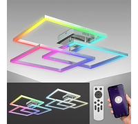 B.K.Licht Smart LED Ceiling Light, WiFi, App, Remote or Voice Control, dimmable, CCT Cold Neutral Warm White Light or Coloured RGB Light, iOS & Android