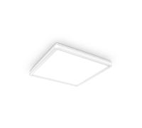 B.K.Licht LED Ceiling Light, 3 Levels Dimming, Built-in 18W LED Board, 4000K Neutral White, 2400Lm, Ultra-Flat, Memory Function, Indirect Ceiling Backlight, Modern Square Ceiling Panel, 11.5x11.5in