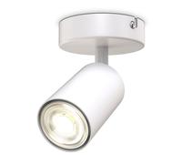 B.K.Licht Wall Light/Ceiling Lamp, Adjustable Spot, GU10 Socket, Bulb not Included, Rotatable Spotlight for Living Room, Bedroom, Corridor, Metal Spot, Flexible Design IP20 230V, 9x9 cm, Matt White