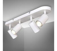 B.k.licht White 4 Way Ceiling Light Gu10 Lamp Metal Kitchen Hallway