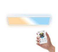 B.K.Licht White Bathroom Ceiling Light CCT Slim Panel Dimmable Remote IP44 580mm B.K.Licht White