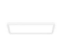 B.K.Licht - LED Panel, Slim, 4000K Neutral White, Indirect Backlighting, IP44 Splash-Proof, Ceiling Lights, Bathroom Light, Bathroom Lights Ceiling, Living Room, 58 x 20 x 3 cm, White