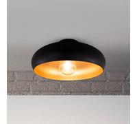 B.K. Licht Zoe ceiling light, black and gold, metal, E27