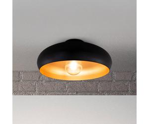 B.K. Licht Zoe ceiling light, black and gold, metal, E27