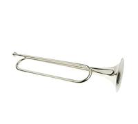B Key Bugle Cavalry Trumpet for Band Children Student Beginner Silver Brass Instrument