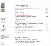 B‚LA BART¢K, PAUL HINDEMITH: VIOLA CONCERTOS; SCH”NBERG: VERKL„RTE NACHT NEW CD