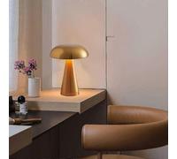 （B） LED mushroom lamp for bar, table lamp, luxury hotel lamp, cafe, outdoor table lamp, bedside lamp, USB charging, night light, bronze