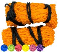 B Living 2 X Hay Net For Horses Multipack - Daisy Equestrian Net Bag With Extra Strong Mesh Holes For Greedy Horses.Horse Accessories Haynet For Haylage & Soak Hay Bale (Orange, 50.00)