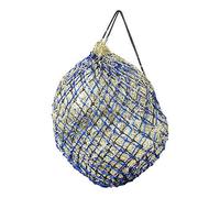 B Living Double Hay Net For Horses - Metal Ring Net Bag With Strong Mesh Holes For Greedy Horses. Daisy Equestrian Horse Accessories Haynet For Haylage, Horse Treats & Soak Hay Bale (30 Inch, Blue)