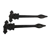 B&M - 14'' Leaf T Door Tee Hinges in Black Cast Iron (Pair)
