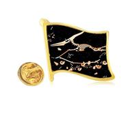 b miniature dinosaur bs Golden Metal Flag Lapel Pin Badge