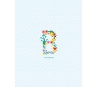 B: Monogram Initial A Notebook Lined paper Journal & Diary for Writing & Notes-flower(Lines Book) (The first of the name)