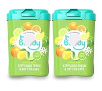 B!n Buddy Bin Freshener Deodoriser Powder Citrus Zest 450g x 2 Pack | Long Lasting Bin Odour Eliminator for Kitchen, Indoor, Outdoor, Compost & Food Waste Bins Keeps Bins Fresh & Dry