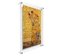 B&NN Double Panel Floating Clear Acrylic Wall Mounted Sign Frame Certificate Frame Wall Photo or Document Frame (4x6 inch)