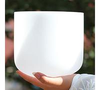 B Note Frosted Quartz Crystal Singing Bowl, Crown Chakra 7Th Chakra, Beater And Rubber O-Ring Included, Yoga Meditation Sound Bowl for Zen, Prayer，7 inches