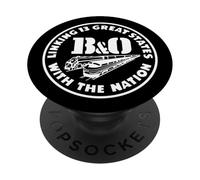 B&O Baltimore and Ohio Railroad Vintage Train Ad PopSockets Adhesive PopGrip