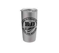 B&O Baltimore and Ohio Railroad Vintage Train Ad Stainless Steel Insulated Tumbler