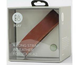 B&O PLAY BY BANG AND OLUFSEN LONG LEATHER STRAP FOR A2 SPEAKER - DARK BROWN/RED