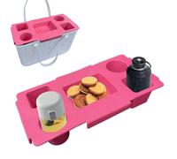 B-oggs Bag Topper Tray, Portable Snack Box with 5 Compartments, Non Slip Cup Holder Snack Serving Tray for Beach Tote, Outdoor Divided Organizer B-oggs Bag Accessories, for Beach & Camping