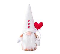 (B, One size) Happy Valentine's Day Red Love Heart Gnome Handmade Swedish Tomte Plush Dolls Holiday Valentine's Day Xmas Decor