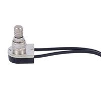 B&P Lamp® On-Off Rotary Canopy Switch with Removable Nickel Plated knob, 3/8" Shank