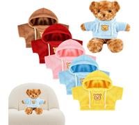 (B) Plush Bear,12 Inch Cute Plush Bear with 5 Clothes - Build A Lovely Cute Bear Stuffed Animal with Clothes and Accessories for Boys Girls