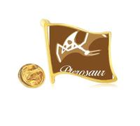 b pterosaur b art deco fashion Golden Metal Flag Lapel Pin Badge