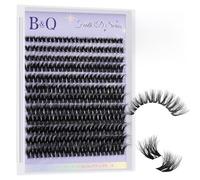 B&Q 5D Fluffy Wispy Cluster Lashes 8-16mm Mix Natural Lash Clusters C Curl Individual Eyelashes Layered Lash Clusters 144pcs Soft Eyelash Clusters at Office Commute(Feath5D 01)