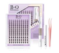 B&Q Fairy Cluster Lashes Kit 8-16mm Individual Eyelashes Invisible Band 144pcs Manga Lashes Eyelashes Individual Kit Soft & Waterproof Lash Clusters with Bond & Seal & Removal (Kit-Fairy Lash)