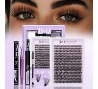 B&Q Fluffy Cluster Lashes Kit 70D DIY Volume Eyelashes Individual Kit