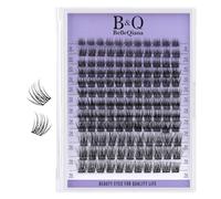 B&Q Lashes Extension, SilkAir 03 Length Eyelash Extensions, 0.3 mm Ultra Thin Band, Natural Brown Lash Clusters, 8-16 Mix, Eyelash Extension for Business/Date/Bridal