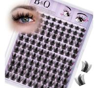 B&Q Manga Lash Clusters 120pcs Wispy Cluster Lashes DIY Anime Lash Clusters CC Curly Eyelash Cluster Natural Individual Eyelashes 8-16mm Soft Eyelash Extensions Reusable Eye Lashes(Anime 01)