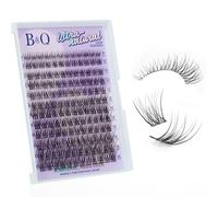 B&Q Natural Wispy Cluster Lashes 144PCS Lash Clusters C Curl 8-16mm DIY Individual Eyelashes Cruelty Free & Easy Apply Eyelash Clusters Soft Individual Lashes for Daily Look(Natural 03)