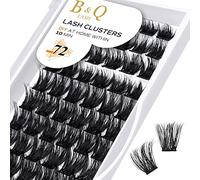 B&Q Wispy Cluster Lashes B06 72PCS D Curl 8-16mm Mixed Length Mega Volume Eyelash Clusters, Soft Fluffy Individual(B06-D-8-16MIX)