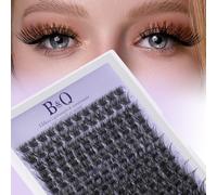 B&Qaugen 156PCS Clusters Lash D Curl Individual Cluster Lashes Mega Volume Eyelash Clusters DIY Lash Extensions Soft Fluffy Cluster Eyelash Extensions (Only Lash-B02-D-8-16MIX)