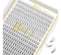 B&Qaugen DIY Individual Cluster Lashes at Home 10D-0.10D+20D-0.07D 9-15MIX 280 Clusters Individual Lashes C D Curl Black Vegan Soft Lightweight Knot-Free Matte Dark