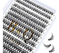 B&Qaugen Lash Clusters 30D-0.07C-9-15MIX DIY Eyelash Extensions at Home (280 Clusters, Black, Silk, Vegan, Lightweight, Soft, Knot-free, Matte Dark)