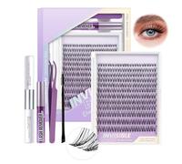 B&Quagen Natural Lash Clusters Kit Invisible Band Eyelash Clusters 8-18 MIX 144 pcs Lash Extension Kit Eyelash Extension Kit Individual Lashes with Lash Bond and Seal (YXFDkit-Venus-MIX8-18mm)