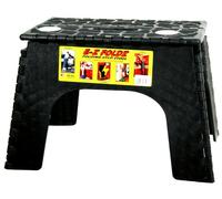 B & R Plastics 103-6BK E-Z Foldz Black 12" Step Stool