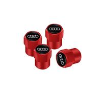 (B Red) 4Pcs 3D Metal Tire Valve Caps Car Tyre Air Stems Cover For Audi Sline A3 A1 A4 B8 B7 A6 C7 A5 A7 A8 B9 B6 C6 Q2 Q3 Q5 Q7 Q8 TT