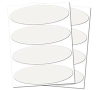 B REFLECTIVE Éco OVAL, (2 Pack) 4 retro reflective stickers kit, Night high visibility safety, Adhesive for Motorbike Helmet/Scooter/Bike/Stroller/Buggy/Toys, 8,5 x 2,7 cm, White
