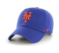 B-RGW16GWS-HM | 47 Brand MLB Mets Clean Up Cap Royal, Relaxed Fit, Curved Visor, Raised Embroidered Logo