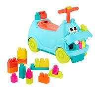 B. - Ride-On Toy - 26 Building Blocks - STEM Play Set - Active Toys for Toddlers, Kids - 12 Months + - Locbloc Hippo Ride-On with Blocks