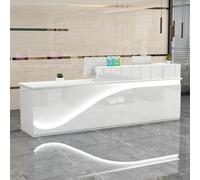 B-Right Reception Desk Counter with Adjustable Shelf & Lockable Drawers - for Clothing Store, Company Front, Coffee Shop - 160*60*100CM