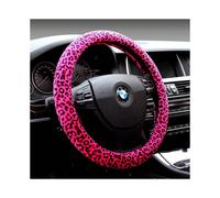 (B rose red pattern, default) New winter leopard print anti-slip steering wheel cover car steering wheel cover car handle cover fashionable universal
