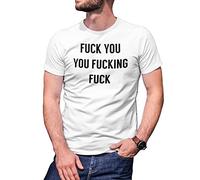 B&S Boutique Fuck You Fucking Fuck Inspired Samantha Chaitanya Divorce Men's White T-Shirt Size L