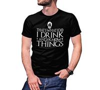 B&S Boutique I Drink and I Know Things Tyrion Lannister Men's Black T-Shirt Size M