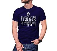 B&S Boutique I Drink and I Know Things Tyrion Lannister Men's Navy Blue T-Shirt Size L