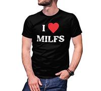 B&S Boutique I Love Milfs Men's Black T-Shirt Size S